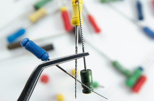colorful root canal needles